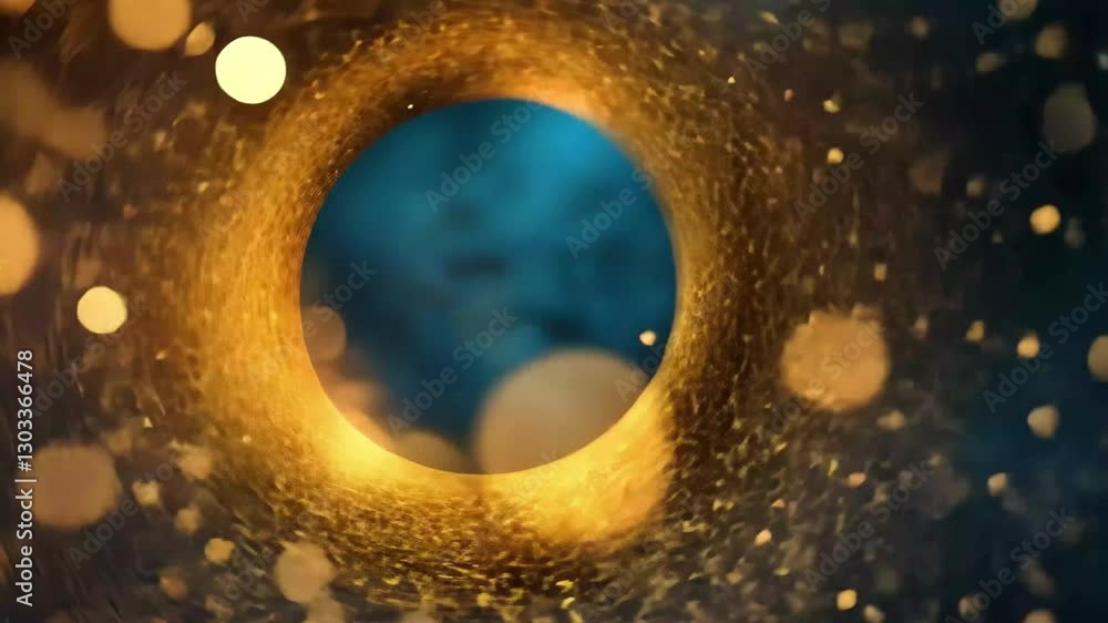 Fototapete Swirling particles create a mesmerizing vortex in a dynamic display of light and motion, Particles swirling into a vortex