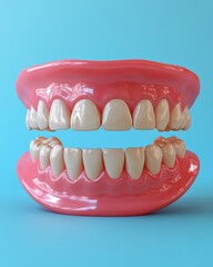Obraz premium Dentures Dental Prosthetics Teeth Prosthesis False Tooth Arrangement Medical Healthcare Representation