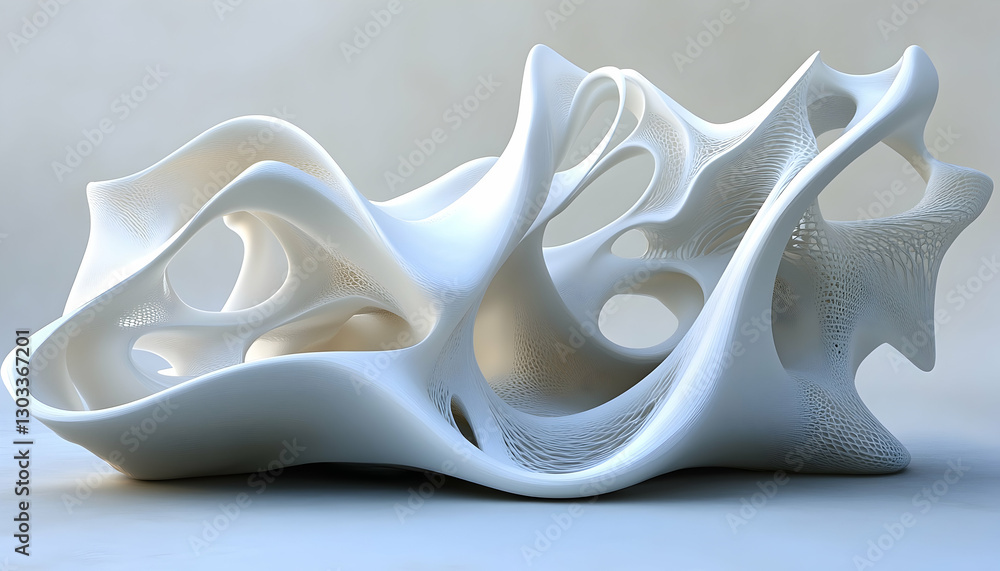 Poster abstract architectural structure in studio