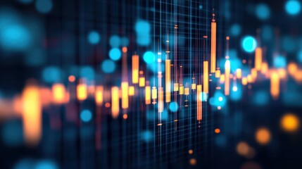 Abstract Financial Data Visualization: Dynamic Stock Market Chart
