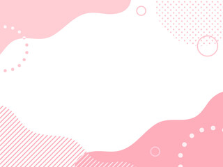 春　SALE　キャンペーン　ポップ 　曲線　フレーム　背景　ピンク