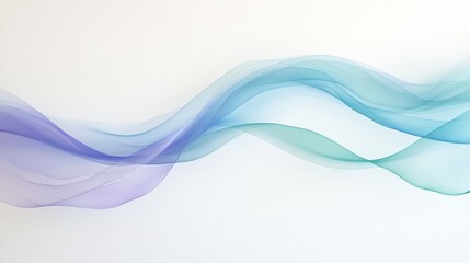 Obraz premium Abstract Serene Blue and Green Waves: A Digital Artwork