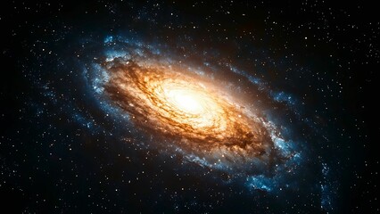 Fototapeta premium a spiral galaxy in the deep space.