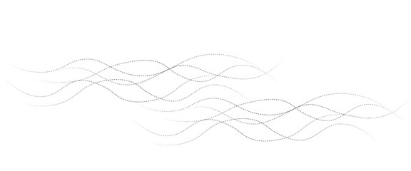 Vector curve wave seamless pattern background. Abstract thin gray and white wavy lines background.