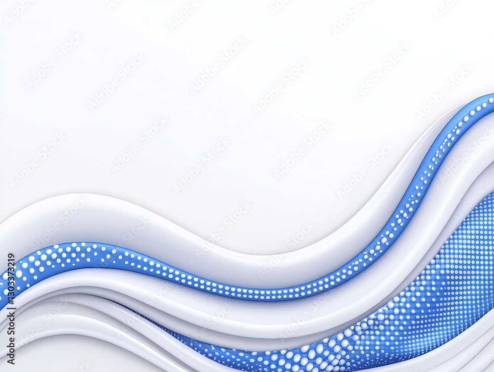 Poster abstract blue and white waves creating a modern background design for presentations