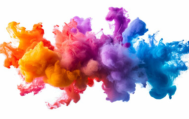 Fototapeta premium Vibrant colored smoke swirl in a dynamic shape, perfect for creative projects and artistic backgrounds.