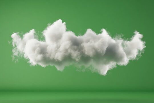 Realistic cloud on a green screen background