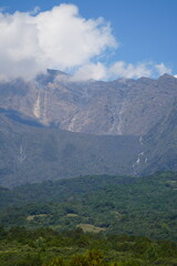 view of the mountains, landscape, of arusha national park tanzania