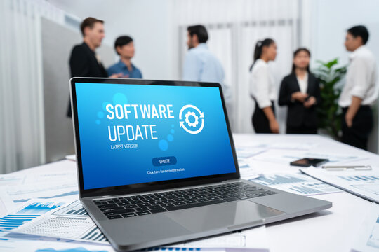 Software update on computer for brisk version of device software upgrade