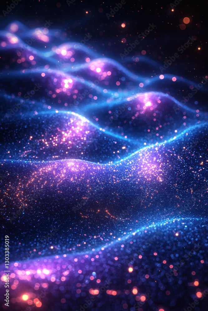 Poster abstract digital circuitry background with futuristic glowing colors and patterns
