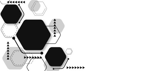 Fototapeta premium High-Tech Digital Hexagon Mesh for Presentations. Stylish Corporate Hexagonal Infographic Background. Vector. Illustration. Hexagon.