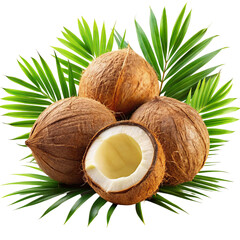 coconut on a white background