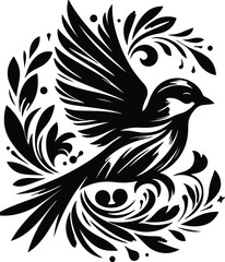 Fototapeta premium Charming Sparrow in Natur, Close-Up of a Sparrow in Flight.