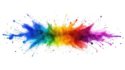 Vibrant Rainbow Color Explosion: A Burst of Creativity