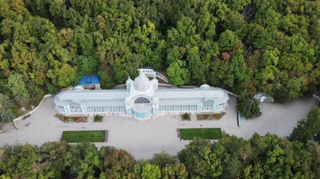 Russia, Stavropol Territory, the city of Zheleznovodsk September 29 2022, Pushkin Gallery in the city of Zheleznovodsk View from heights.