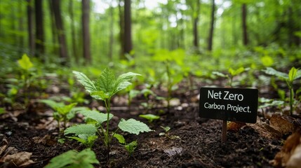 Net Zero Carbon Project in Forest Woodland Green Environment for Ecological Sustainability Initiative