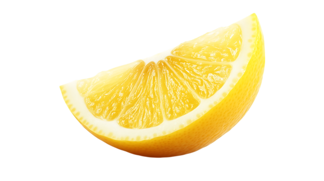 Close up of a juicy lemon slice.
