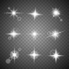 Lens flare effects for web design and illustrations