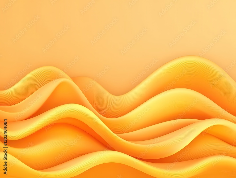 Poster abstract wavy orange background with smooth gradients and soft curves
