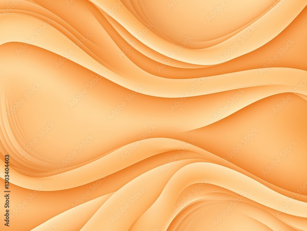 Poster abstract orange wave pattern with smooth curves and gradients for design use