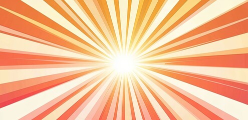 Obraz premium Orange and Yellow Starburst Background with Light Burst