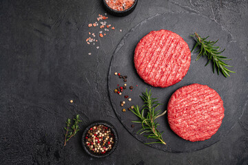 Raw steak burgers