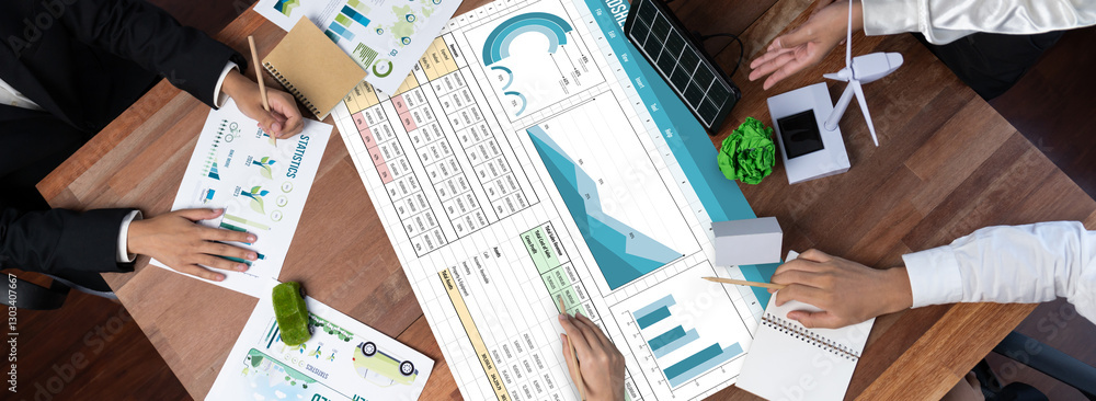 Poster spreadsheet document information financial startup concept. data and graphs in spreadsheet documents
