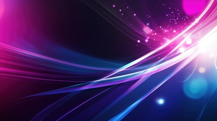 Abstract background with colorful, glowing waves and lines on a dark purple, blue, and pink gradient color background