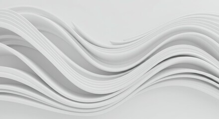 Obraz premium abstract waves, smooth curves, minimalist design, monochrome, grayscale, soft textures, flowing lines, subtle shadows, organic shapes, clean aesthetic, high contrast, elegant simplicity, fluid motion,