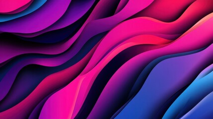 Abstract background with colorful, glowing waves and lines on a dark purple, blue, and pink gradient color background