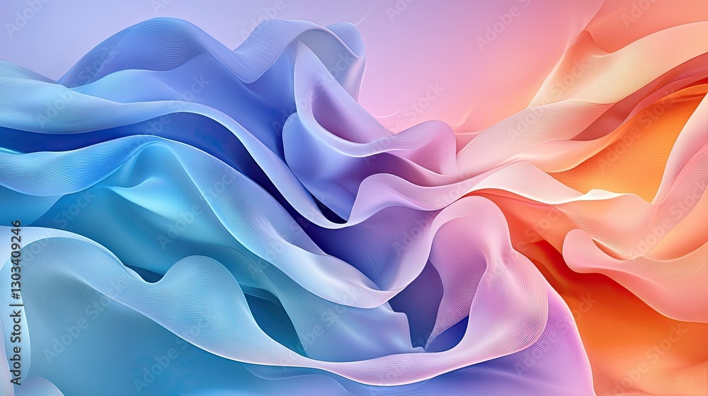 Poster abstract textured blue gradient with a soft, dreamy visual flow.