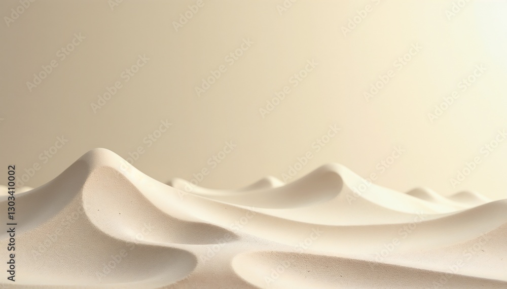 Poster close-up of pale sandstone surface with gentle curves and floating business data points, soft yet st
