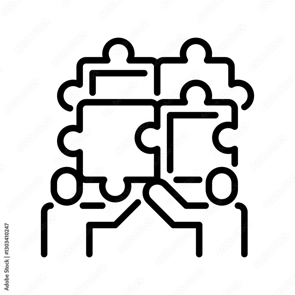 Poster problem solving line icon. universal creative premium symbol. vector sign icon logo template. vector
