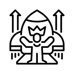 Ambition line icon. Universal creative premium symbol. Vector sign icon logo template. Vector illustration