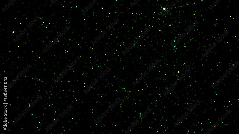 Wall mural green glitter cosmic tempest 4k loop features green glitter or particles flying and swirling toward 