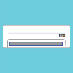 air conditioner vector illustration, air conditioner remote control