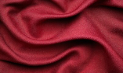 Fototapeta premium Deep Red Fabric Draped Texture