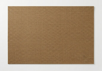 Top view of isolated brown placemat for food. Empty space for your design