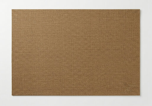 Top view of isolated brown placemat for food. Empty space for your design