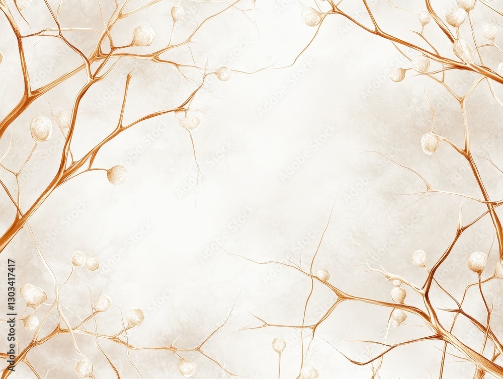 Poster elegant abstract background featuring delicate branches and soft textures