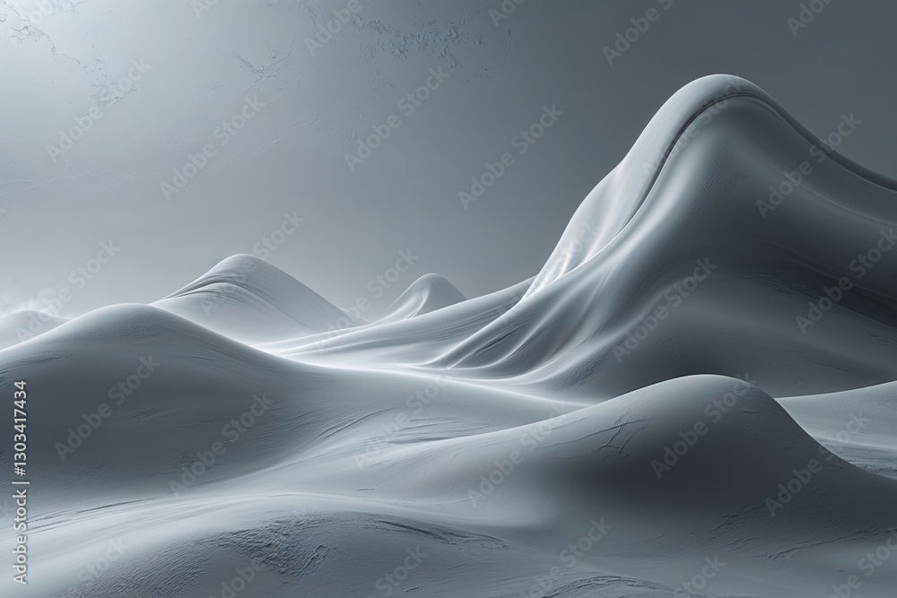Wall mural ethereal gray background with soft gradient and smooth texture