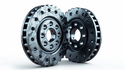 Isolated ball bearing on white background   high quality cutout image for engineering applications