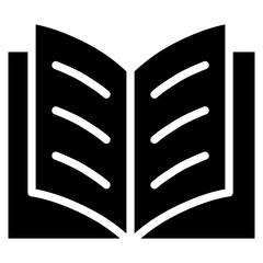 Open Book  Icon Element For Design