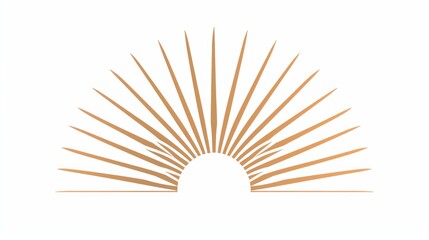 Elegant Sunburst Pattern Logo Design for Beauty and Skincare Products