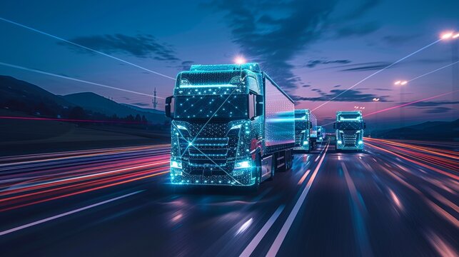 Innovative digital logistics  enhancing fleet management with trucks and gps technology