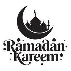 Ramadan Decorations with moon and Mosque