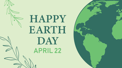 Happy Earth Day 22nd April Celebrates Our Planet