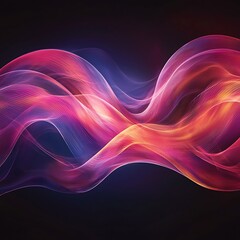 Obraz premium Abstract flowing waves of light