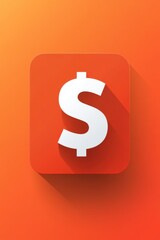 A sleek, modern green app icon with a 3D dollar sign. The glossy, rounded square design symbolizes finance, budgeting, and savings, ideal for financial applications.