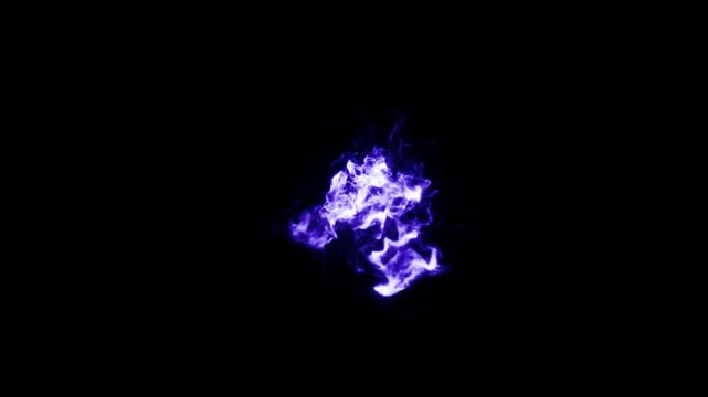 purple fire effect on black background